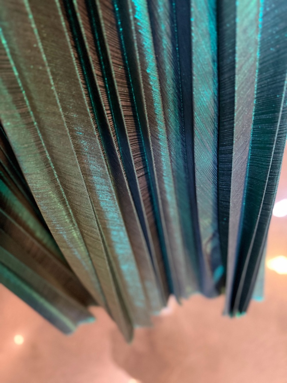 Pol Atteu Designer Gown Size 8 Emerald Green Pleated Formal Evening Dress Prom - Picture 8 of 14